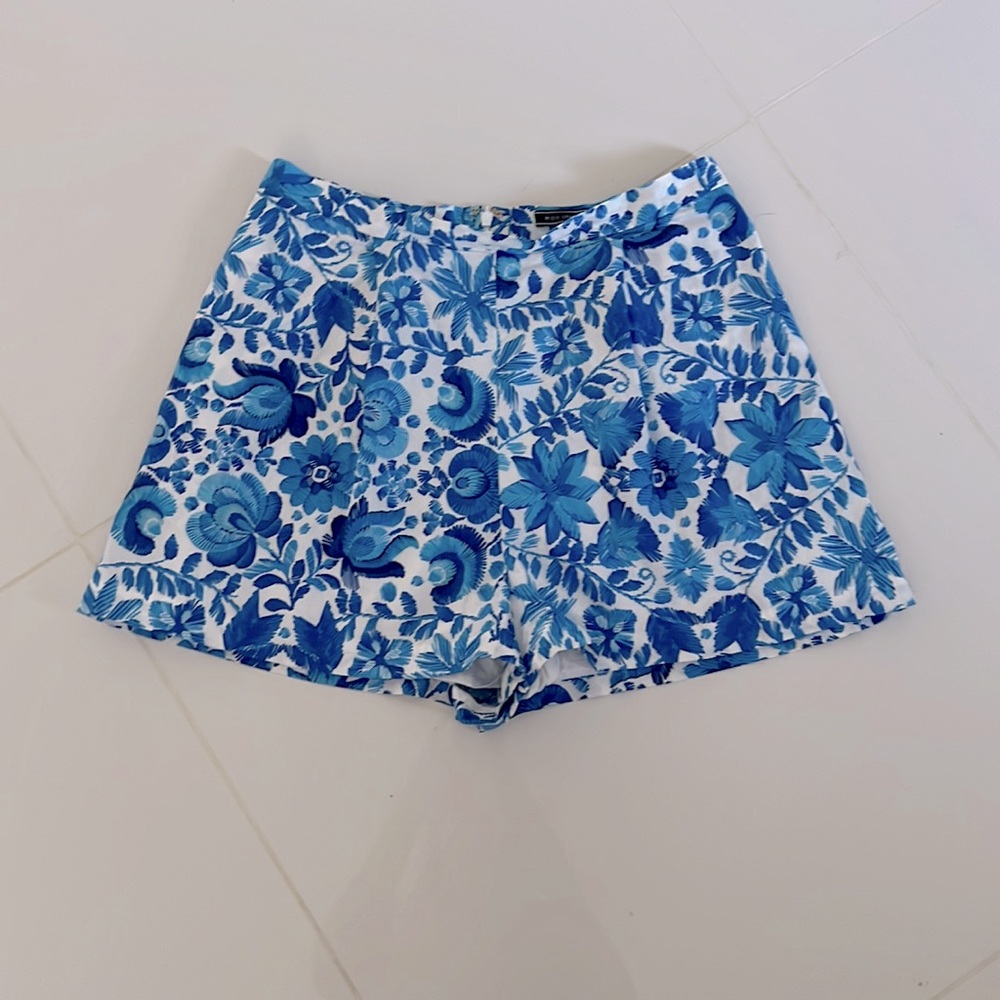 M.D.S Stripes floral pleated short sz6
